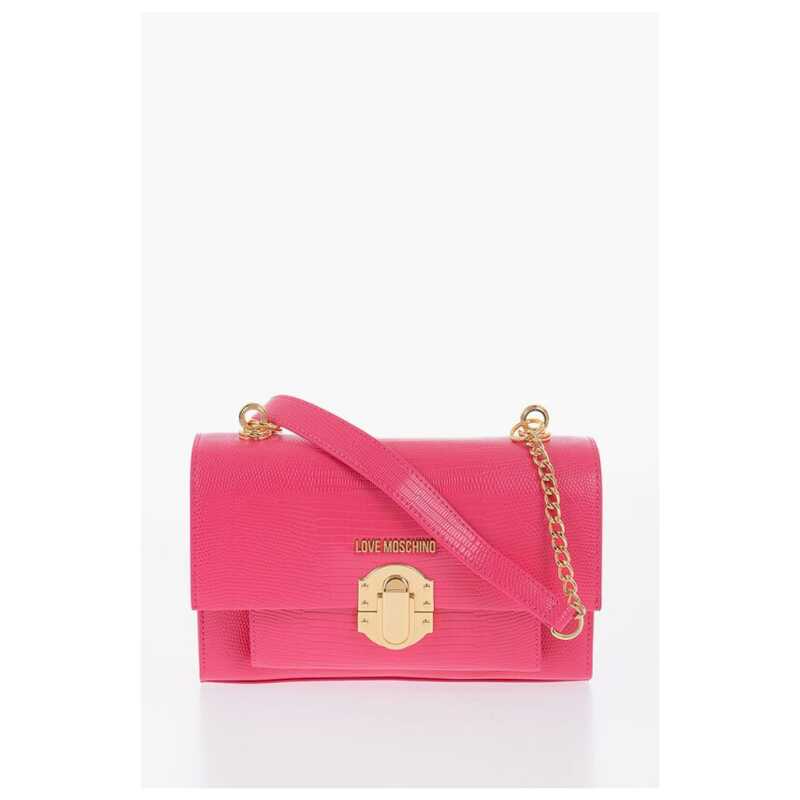 Moschino LOVE Faux Leather Shoulder Bag with Metal Magnetic Closure, theFeinheit