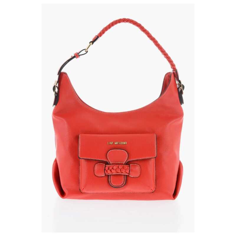 Moschino LOVE Faux Leather Shoulder Bag with Braided Handle, theFeinheit