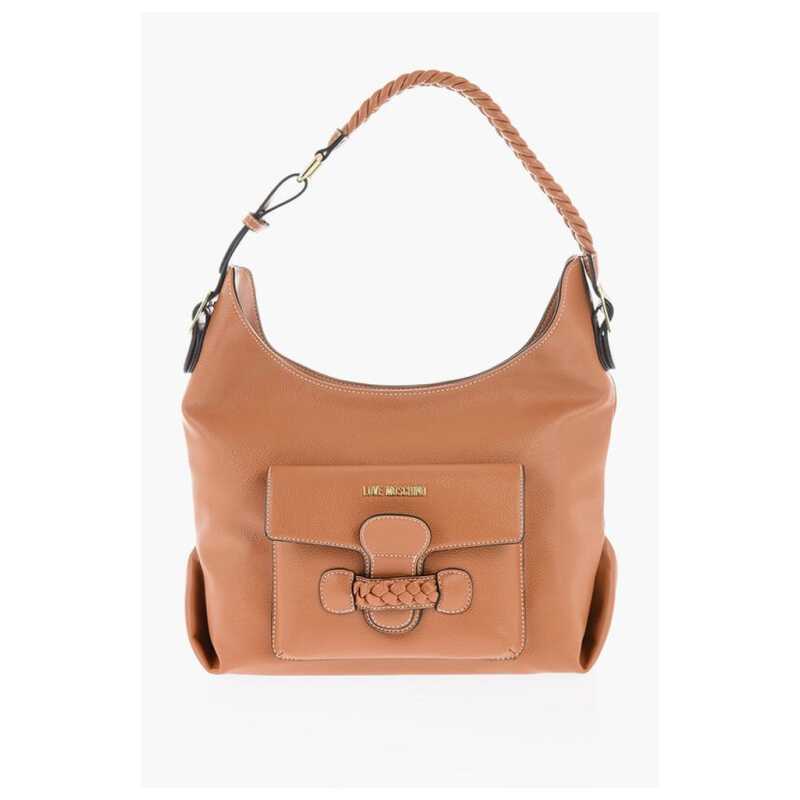 Moschino LOVE Faux Leather Shoulder Bag with Braided Handle, theFeinheit