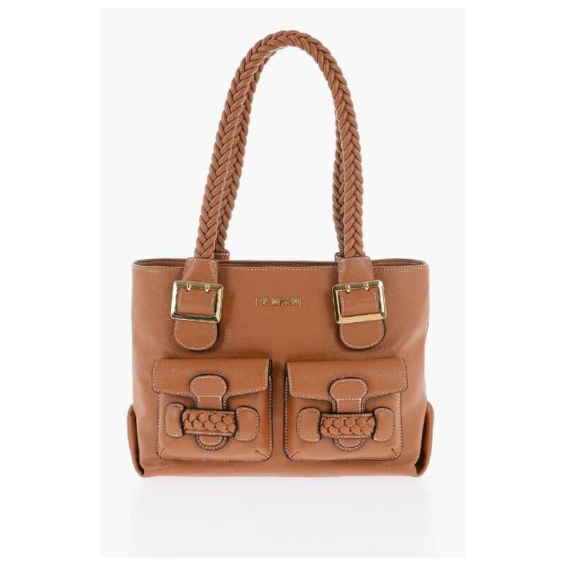 Moschino LOVE Faux Leather Shoulder Bag with Braided Handle, theFeinheit