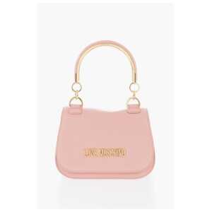 Moschino LOVE Faux Leather Handbag with Golden Handle and Removable S