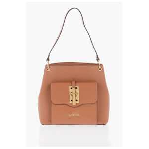 Moschino LOVE Faux Leather Shoulder Bag with Golden Details