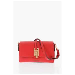 Moschino LOVE Faux Leather Shoulder Bag With Maxi Logo on the Back