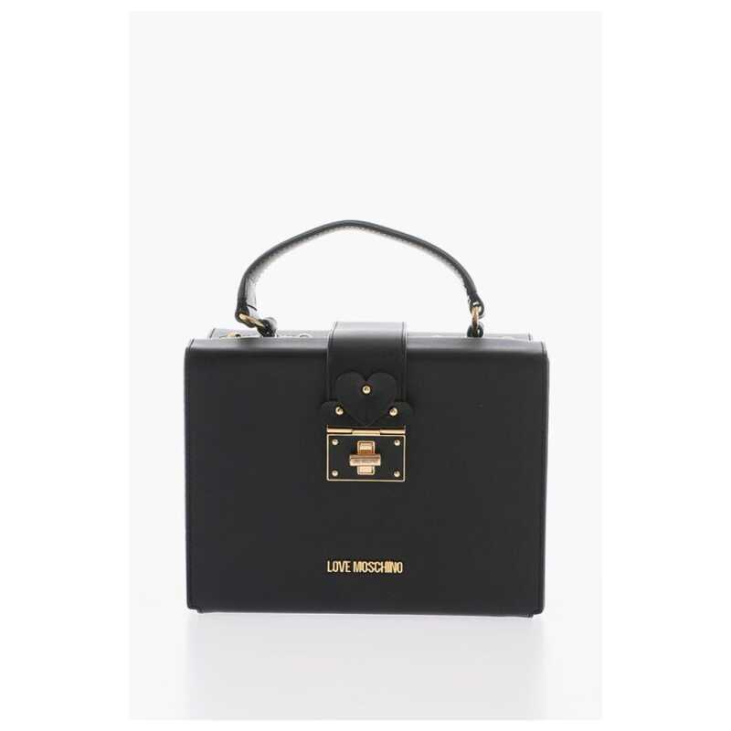 Moschino LOVE Leather Briefcase Bag with Turn Lock Closure, theFeinheit