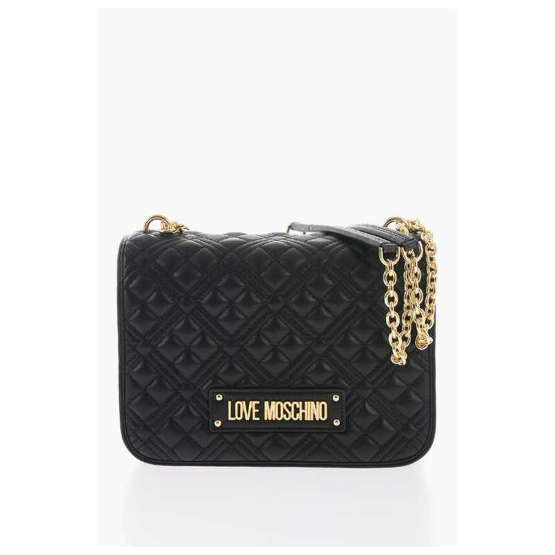 Moschino LOVE Quilted Faux Leather Bag with Chain Shoulder Strap, theFeinheit