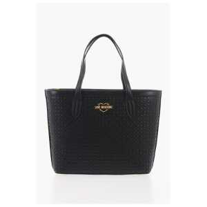 Moschino LOVE Faux Leather VALENTINA Tote Bag with All-Over Hearts