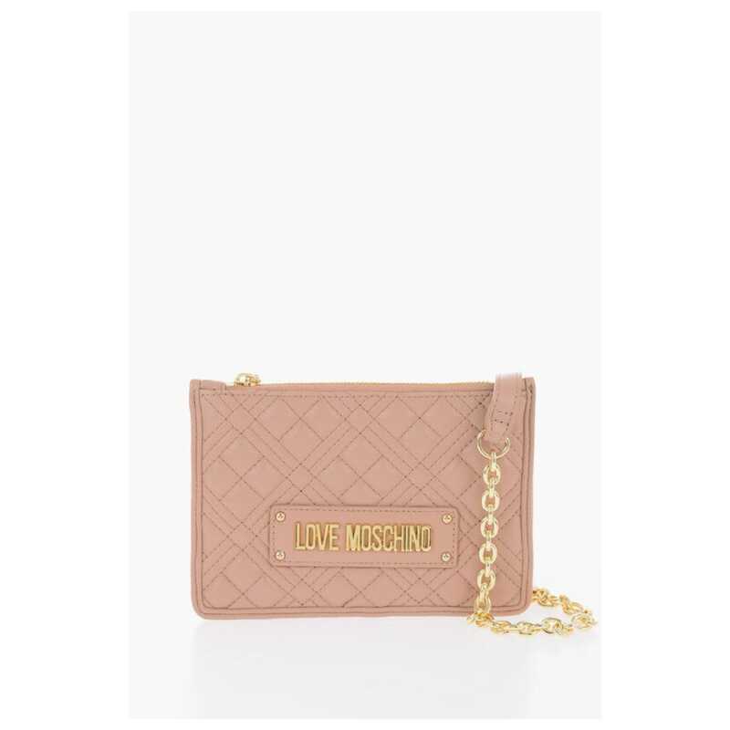 Moschino LOVE Quilted Faux Leather Clutch with Removable Chain Should, theFeinheit