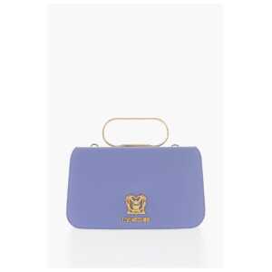 Moschino LOVE Solid Color Handbag with Removable Faux Fur Handle