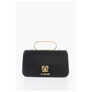 Moschino LOVE Solid Color Handbag with Removable Faux Fur Handle