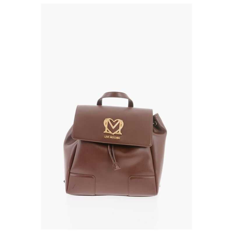 Moschino LOVE Faux Leather Backpack with Golden Logo, theFeinheit