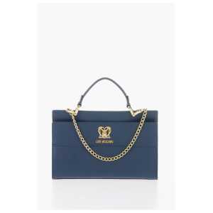 Moschino LOVE Solid Color bag with Removable Faux Fur Handle