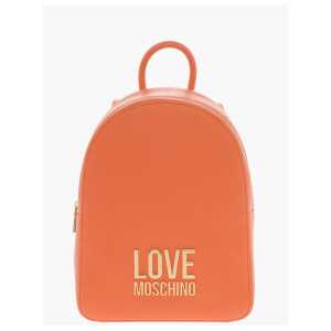 Moschino LOVE Textured Faux Leather Backpack with Golden Logo
