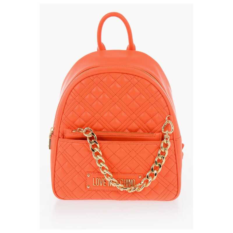 Moschino LOVE Quilted Faux Leather Backpack with Matched Pouch, theFeinheit