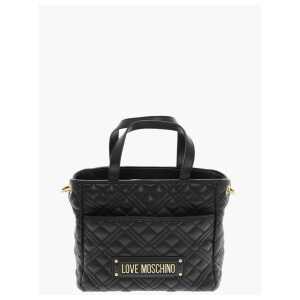 Moschino LOVE Quilted Faux Leather Handbag with Golden Chain