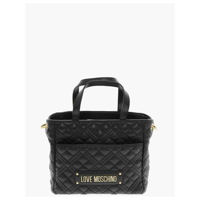Moschino LOVE Quilted Faux Leather Handbag with Golden Chain, theFeinheit