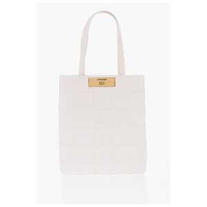 Moschino LOVE Quilted Faux Leather Tote Bag with Turn Lock Closure