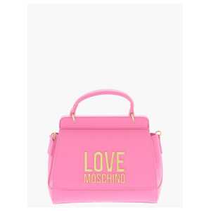 Moschino LOVE Faux Leather Mini Bag with Maxi Golden Plaque