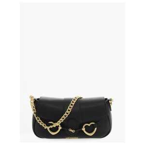 Moschino LOVE Faux Leather Shoulder Bag with Golden Chain
