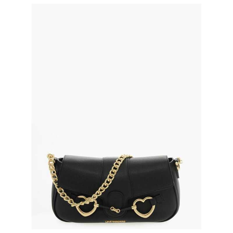 Moschino LOVE Faux Leather Shoulder Bag with Golden Chain, theFeinheit