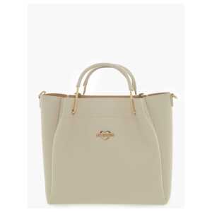 Moschino LOVE Faux Leather Tote Bag with Golden Logo