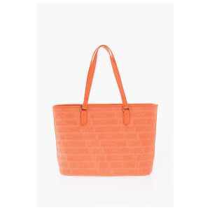 Moschino LOVE Faux Leather and Sponge Tote Bag with Embossed Logo