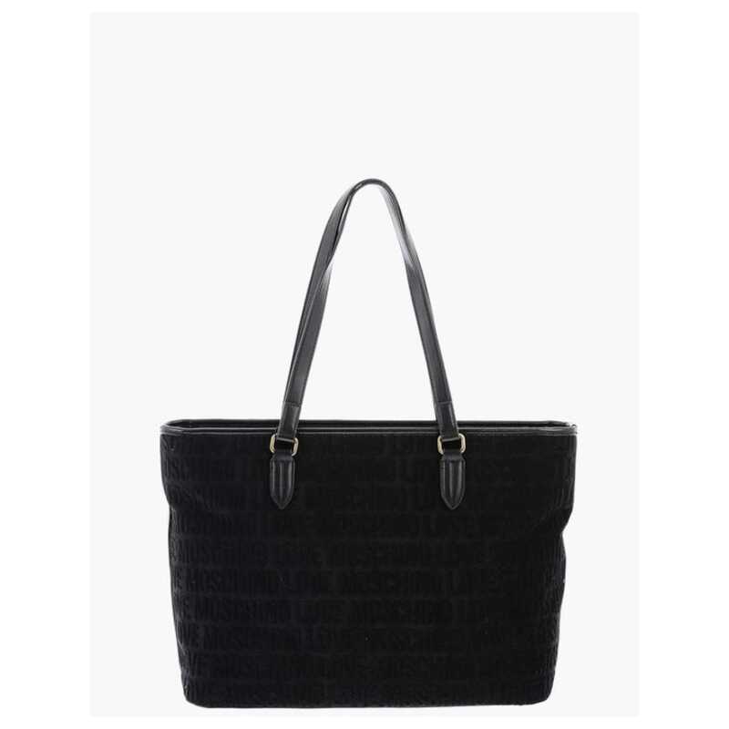 Moschino LOVE Faux Leather and Sponge Tote Bag with Embossed Logo, theFeinheit