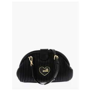 Moschino LOVE Pleated Faux Leather Mini Bag