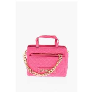 Moschino LOVE Faux Leather Quilted Mini Bag with Matching Pochette