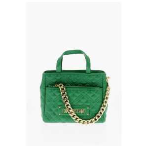 Moschino LOVE Faux Leather Quilted Mini Bag with Matching Pochette