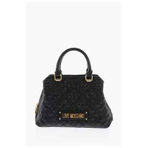 Moschino LOVE golden details quilted faux leather bag
