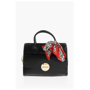 Moschino LOVE logoed handkerchief faux leather SIMPLE HOOP handbag