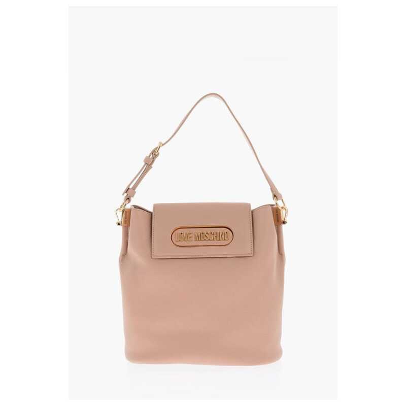 Moschino LOVE golden logo faux leather shoulder bag, theFeinheit