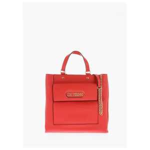 Moschino LOVE Faux Leather Rectangular Bag with Maxi Patch Pocket