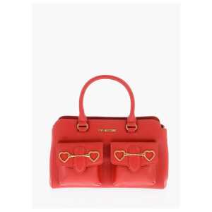 Moschino LOVE removable shoulder strap faux leather HEART BIT bag