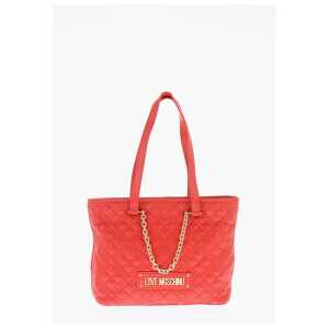 Moschino LOVE Quilted Faux Leather Tote Bag