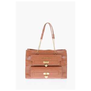 Moschino LOVE Crocodile Effect Faux Leather Tote Bag