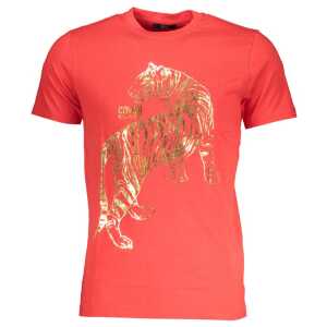 Cavalli Class Red Cotton T-Shirt