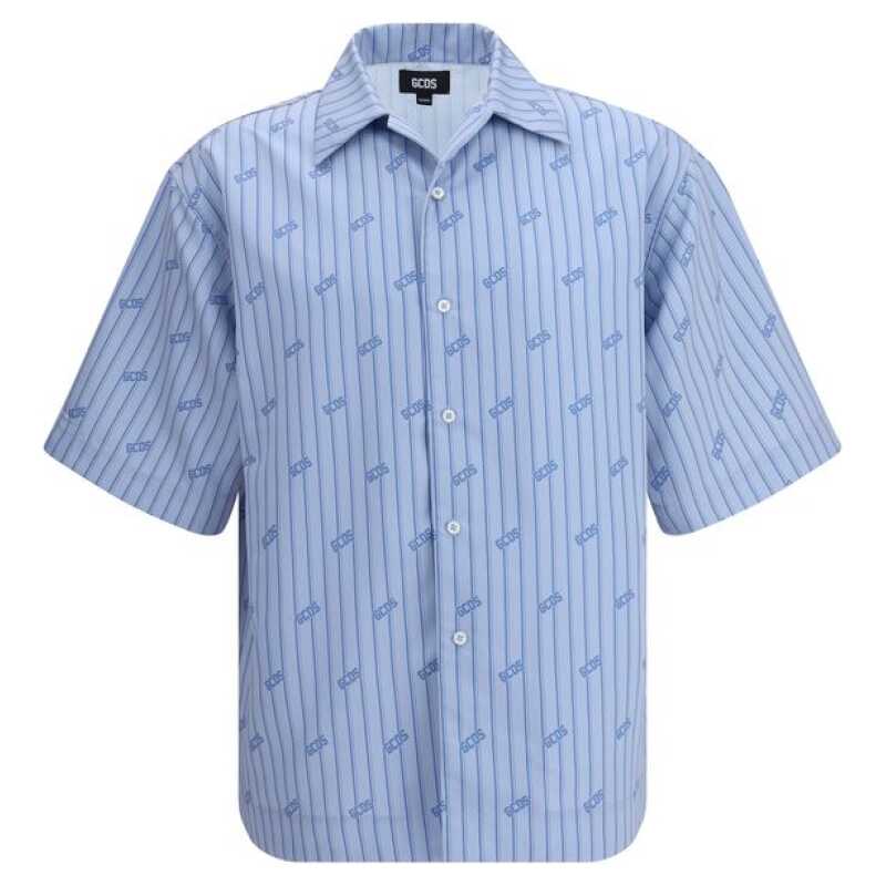 GCDS Pinstripe Bowling Shirt, theFeinheit