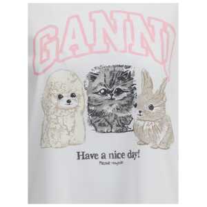 Ganni Have a Nice Day long-sleeved Top