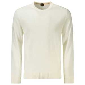 Hugo Boss White Wool Men Sweater