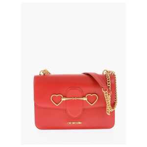 Moschino LOVE faux leather bag with chain shoulder strap and golden c
