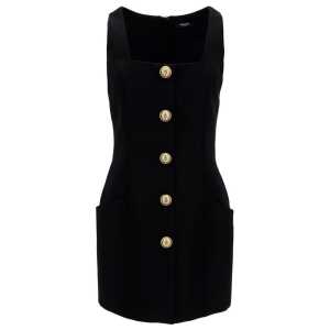 Balmain Black Wool Women's Dress