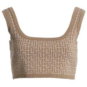 Balmain Beige Wool Tops & T-Shirt