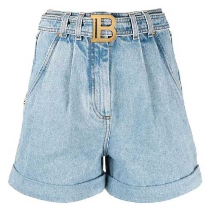 Balmain Blue Cotton Short, theFeinheit
