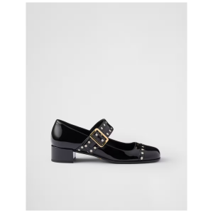 Prada Black Patent leather Mary Jane pumps