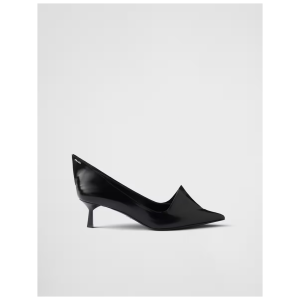 Prada Black Brushed Leather Pumps