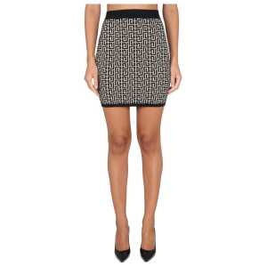 Balmain Black Viscose Skirt