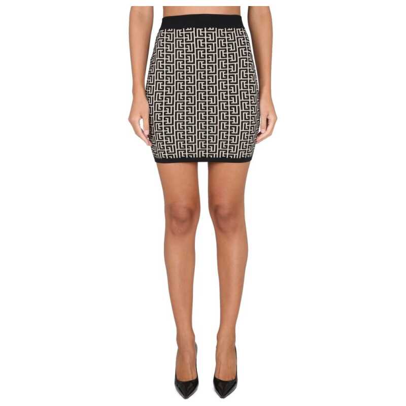 Balmain Black Viscose Skirt, theFeinheit