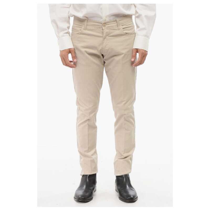 Corneliani CC COLLECTION 5-Pocketed Cotton Blend Pants, theFeinheit
