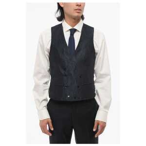 Corneliani Double Brested Vest with Damasked Motif